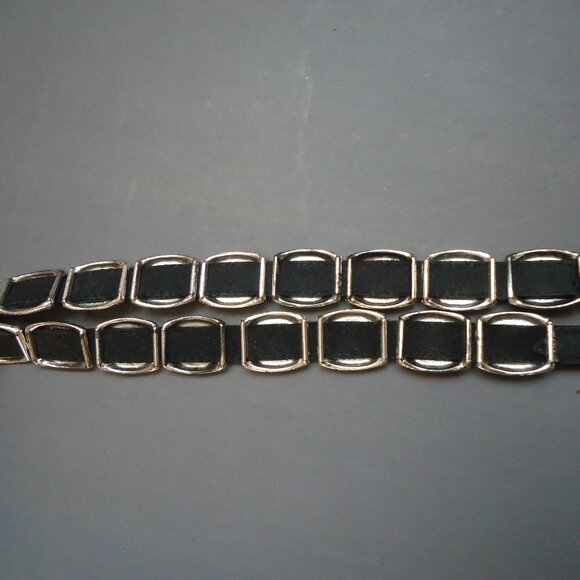 SIZE 28. Justice women\'s genuine leather metal braided belt. main image 4